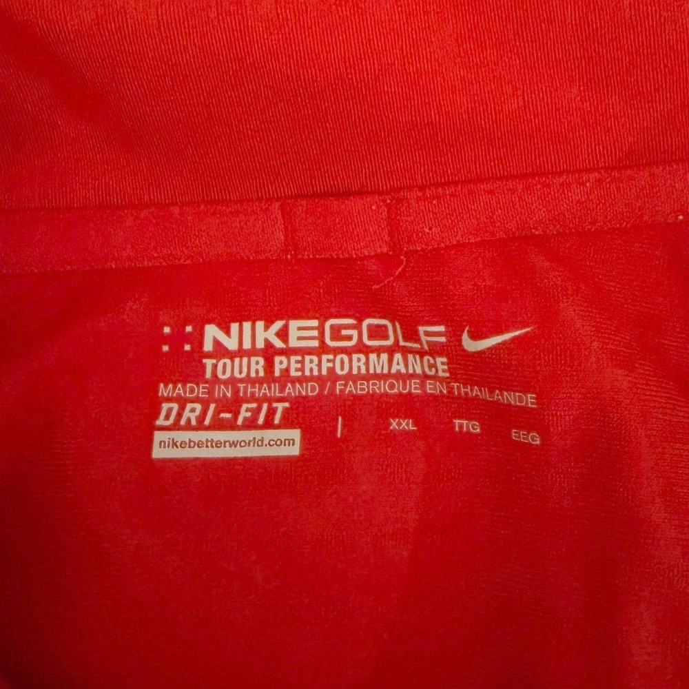 Nike Golf Polo Shirt Mens XXL Red Dri-FIT Tour Performance Short Sleeve Sport - Picture 4 of 7